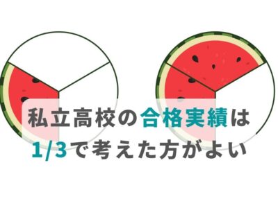 私立高校の合格実績は1/3で考えた方がよい