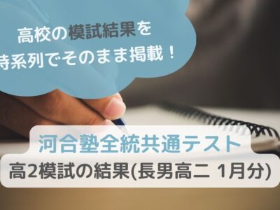 河合塾全統共通テスト高２模試の結果(長男高二 1月分)のサムネイル画像