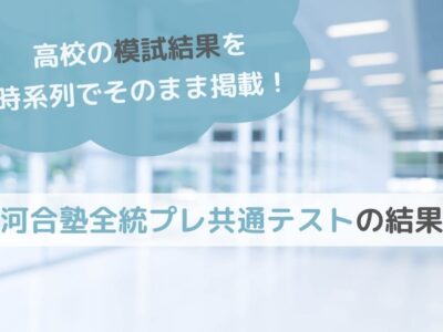 河合塾全統プレ共通テストの結果(高3長男)のサムネイル画像