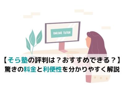 【そら塾の評判は？おすすめできる？】驚きの料金と利便性を分かりやすく解説の画像